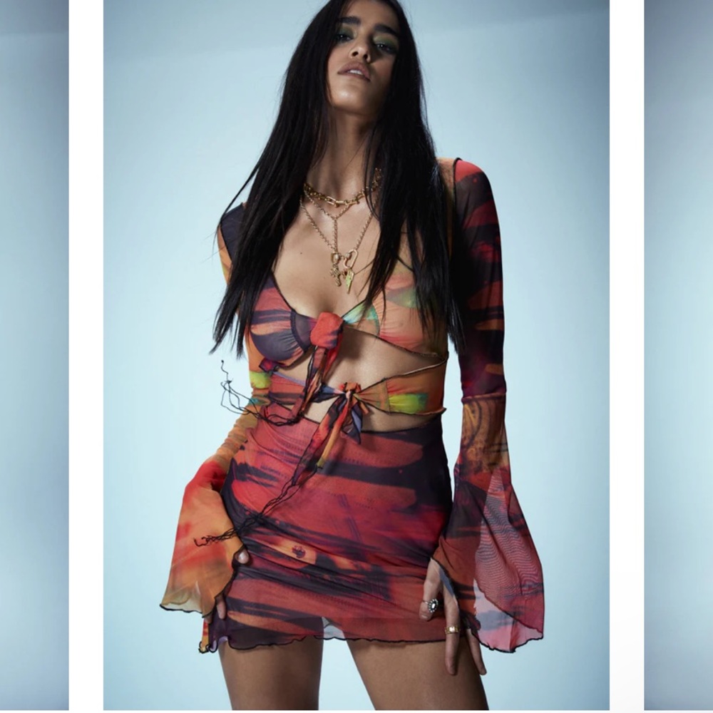 NWT Jaded London mystic mesh mini dress